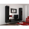 Obývacia stena Vigo 9 (čierna/čierny lesk)