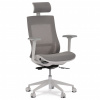 Autronic Kancelářská židle, šedá látka, plastový kříž, 3D područky, kolečka pro tvrdé podlahy KA-W004 GREY