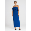 Modré priliehavé šaty s volánikmi M987 Sapphire XL