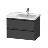 Duravit Ketho.2 Umývadlová skrinka, 55x78x46 cm, 2 zásuvky, grafit mat K25286049490000