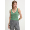 Bavlnený top United Colors of Benetton zelená farba, 1898DH018 L