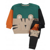 Teplaková súprava - George Children's Tracksuit Veľkosť 116 béžová, hnedá, čierna, pomarančová, viacstoritná, zelená (Tracksuit Tiger Animal George 5-6L)