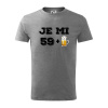 Je mi 60 pivo - Tričko detské bavlnené - 134 cm/8 rokov ( Tmavosivý melír )