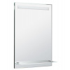 Aqualine LED podsvietené zrkadlo 60x80cm, sklenená polica, gombíkový vypínač SPH ATH53