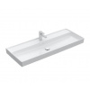 Villeroy & Boch Collaro - Umývadlo nábytkové 120x47 cm, bez prepadu, otvor na batériu, CeramicPlus, Stone White 4A33C2RW