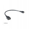 AKASA - USB kábel OTG - mikro USB na USB - 15 cm (AK-CBUB25-15BK)