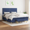 Box spring postel s matrací modrá 180x200 cm textil Modrá 3137099