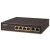 Planet FSD-604HP Switch, 4x PoE 802.3at 60W+ 2x 100Base-TX, VLAN, extend mód 10Mb/s do 250m, fanless, ESD FSD-604HP