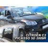 Deflektory komplet 4 ks pre CITROEN C3 Picasso, 2009-17