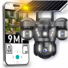 VONKAJŠIA SOLÁRNA KAMERA 4K TYP-C 3 OBRAZOVKY 9MPx NA SIM KARTU 4G LTE