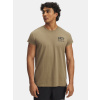Pánske tričko Under Armour Pjt Rck Cap Sleeve T Hnedá SM