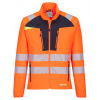 Portwest DX481 HI-VIS Reflexná ľahká bunda DX4 S, Reflexná oranžová-Čierna
