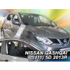 Deflektory na okná pre Nissan Qashqai J11, 4ks