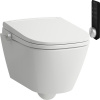 LAUFEN Cleanet Meda sprchová toaleta, závesná WC misa Silent Flush s hlbokým splachovaním, s vyhrievanou doskou na sedenie, 370 x 540 mm, biela, H604110000S002