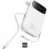 NONAME Baseus power banka Qpow 10000mAh 30W bílá s USB-C kabelem