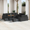 zahrada-XL Súprava záhradných pohoviek 13 pcs Čierna 90 x 55 x 71 cm 3363624