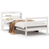 Posteľný rám s čelom biely 75x190 cm borovicový masív-ForU-3306630
