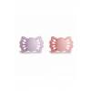 Frigg Dvojbalenie symetrických cumlíkov frigg lucky soft lilac/ pretty in peach, 0-6m, silikón