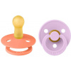 BIBS Colour cumlíky z prírodného kaučuku 2ks - veľkosť 1 - Papaya / Violet Sky