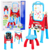 LEAN TOYS Vzdelávacia tabuľa 5 v 1 so stoličkou, multifunkčné príslušenstvo, modrá