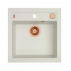 Alveus FORMIC 20 kuchynský granitový drez so sifónom,spodná montáž White+prepad copper 1128395ST+copper