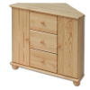 Drewmax Komoda KD133, 90x78x74-60, borovice (Barva dřeva: Olše)