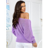 Fashionweek Dámsky sexi sveter s netopierími rukávom NB7972 Farba: LILAC, Veľkosť: Universal