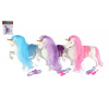 Teddies Jednorožec/kôň česací plast so sedlom s doplnkami, 3 farby