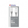 Verbatim USB kábel (3.1), USB A samec - USB C samec, 0.3m, strieborný, box, 48868, DOPREDAJ