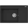 Pyramis Camea granitový drez 79x50 cm čierna 070168401