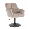 LuxuryForm DESIGN Kreslo AMALFI VELUR na čiernom tanieri - latte