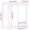vidaXL Kúpeľňová skrinka so zrkadlom dymový dub 60x21x60 cm - Hnedá - 254946-270773