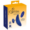 Smile - extra tenká, diaľkovo ovládaná vibračná nohavička (modrá)
