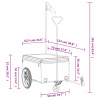vidaXL Vozík za bicykel, čierny 45 kg, železo - Čierna - 37972-179475