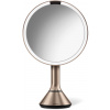Kozmetické zrkadlo Simplehuman Sensor Touch, DUAL LED osvetlenie, 5x, dobíjacie, Rose Gold