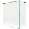 Mexen Rox L vaňová zástena, dvojkrídlová posuvná 140 + 70 x 150 cm, transparentná, zlatá - 8C9L-140-070-50-00