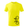 Bicykel na výšku - Tričko detské bavlnené - 122 cm/6 rokov ( Citrónová )