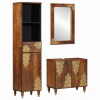 zahrada-XL Sada kúpeľňového nábytku 3 pcs medovo hnedá 62 x 33 x 58 cm 3310148