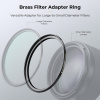 K&F Concept K&F 49-58 mm mosadzný krúžok adaptéra filtra, matná čierna, hrúbka rámu 2,9 mm, W/ 3ks čistenie C 35483