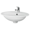 Cersanit CALLA 54 Umývadlo zápustné 53,5x41cm s prepadom, otvor pre bat, Biela K11-0096 K11-0096