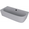 Polysan SUSSI L rohová stojící vana litý mramor 160x70x49,5cm, šedá mat
