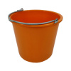 TOPTRADE vedro plastové, extra pevné, oranžové, 12 l, s certifikáciou TÜV/GS