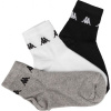 Kappa ZORAZ 3PACK čierna,biela,sivá Ponožky 43 - 46