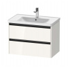Duravit Ketho.2 Umývadlová skrinka, 55x78x46 cm, 2 zásuvky, lesklá biela K25283022220000