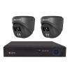 Securia Pro IP kamerový systém NVR2CHV4S-B DOME smart, čierny Nahrávanie: 4TB disk