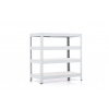 Policový regál Trestles RH 900x800x450, nosnosť 1400 kg, 4 police Farba: biela, Typ police: biela HDF 5 mm