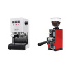 Gaggia Classic E24, white + Eureka Mignon Libra 65 All Purpose, CR ferrari red