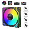1stCOOL AURA EVO Mirror ARGB PWM ventilátor 12cm čierny (F12-AURA-EVO-B1)