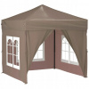 Skladací párty stan s stenami, taupe, 2x2