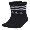 adidas 3-Stripes Cushioned Crew Socks 3 Pairs Black/White M 6.5-8